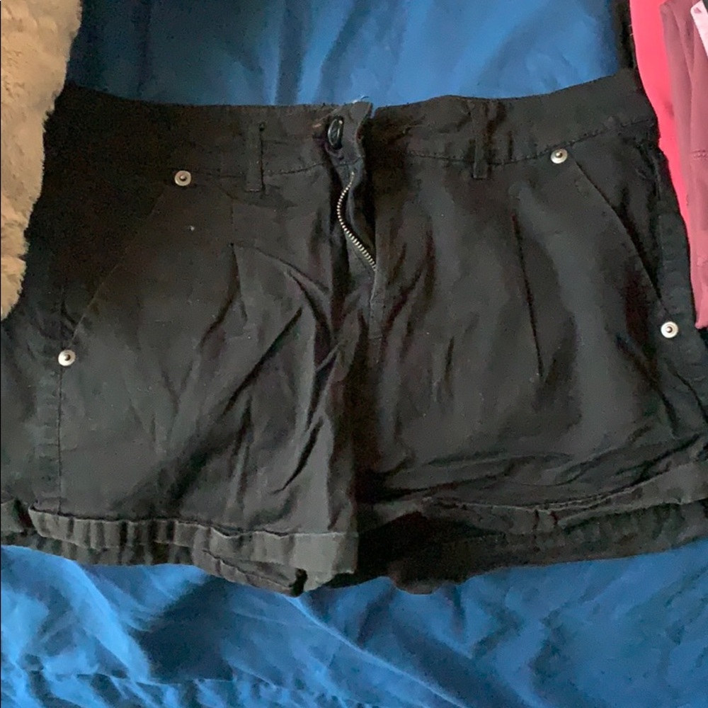 Black soft material shorts